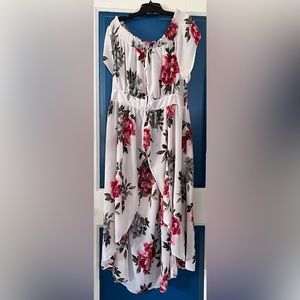 High Low Off Shoulder Scrunched Open Cover